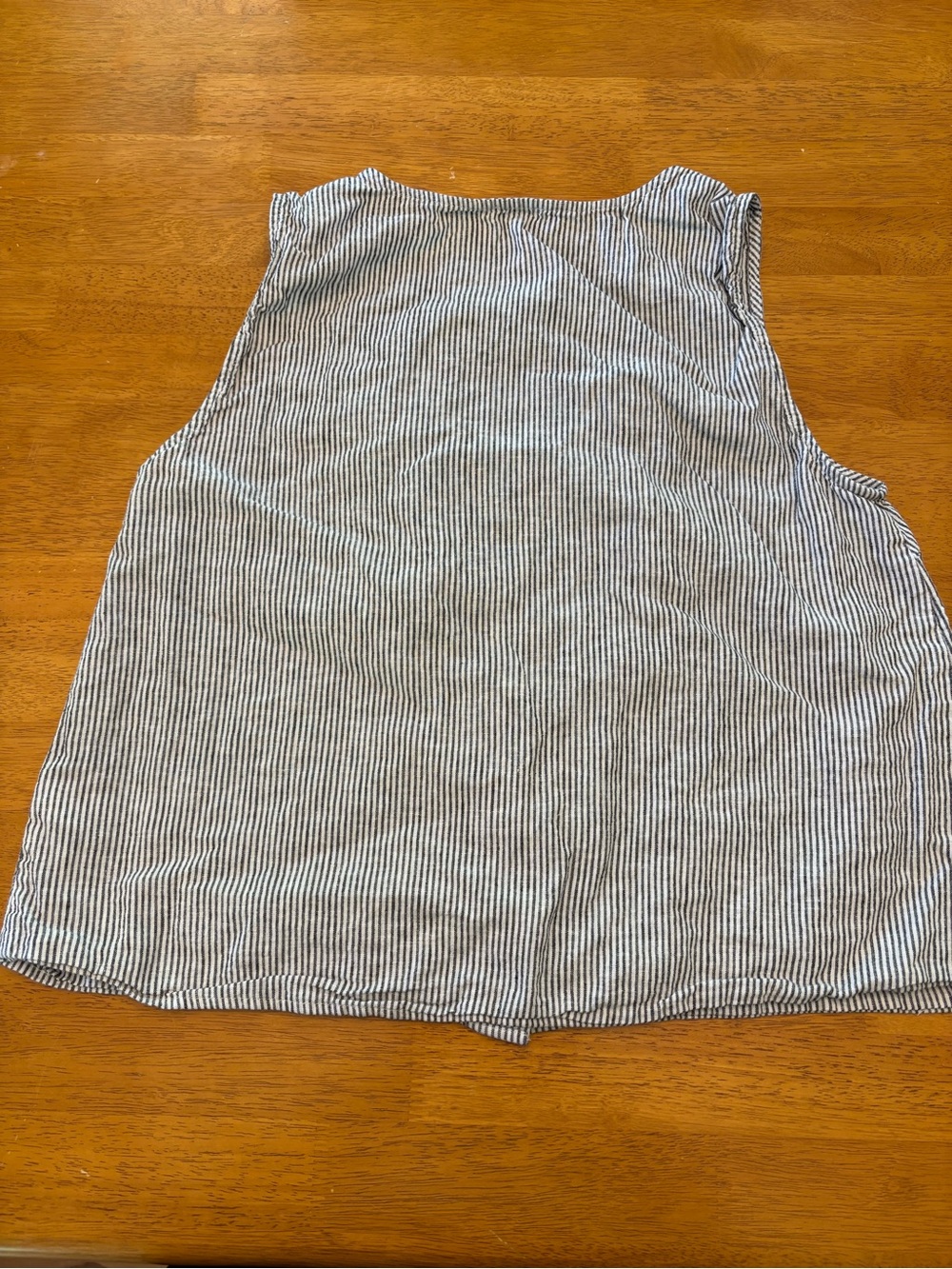 J. Crew Navy & White Striped Sleeveless Button-Front Top - Picture 4 of 4
